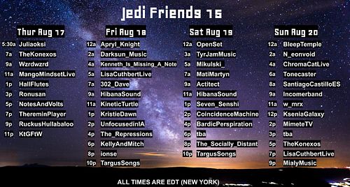 Tomorrow 17:00 / 5 p.m. CEST I'll play at the Jedi Friends raid train on #Twitch.
twitch.tv/w_mrx

#ambient #electronic #musi...