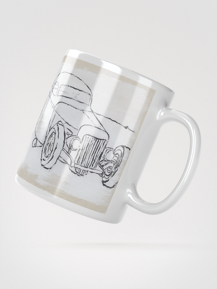 White Cars 3 & 4 on White Glossy Mug product image (2)