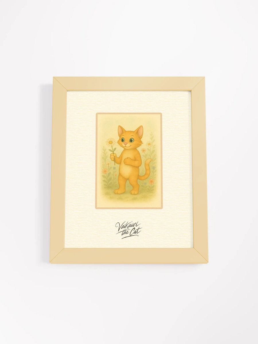 Vaikauri the Cat - Framed Matte Artprint product image (2)