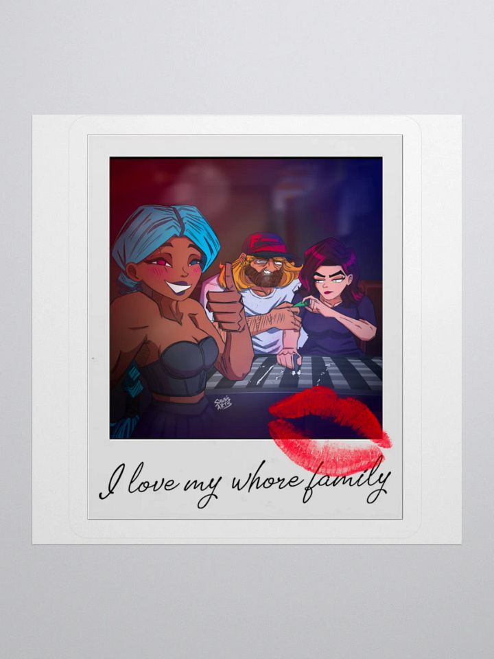 I Love my Whole Family Polaroid Sticker product image (4)