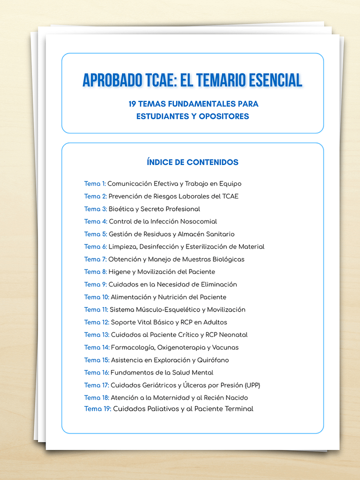 Aprobado TCAE: El Temario Esencial (19 Temas Fundamentales) product image (2)