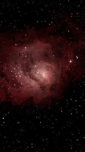 Lagoon Nebula from bortle 8 skies. 67 mins of 10s exposures (EQ mode) #telescope #seestar #space #astronomy #astrophotography...