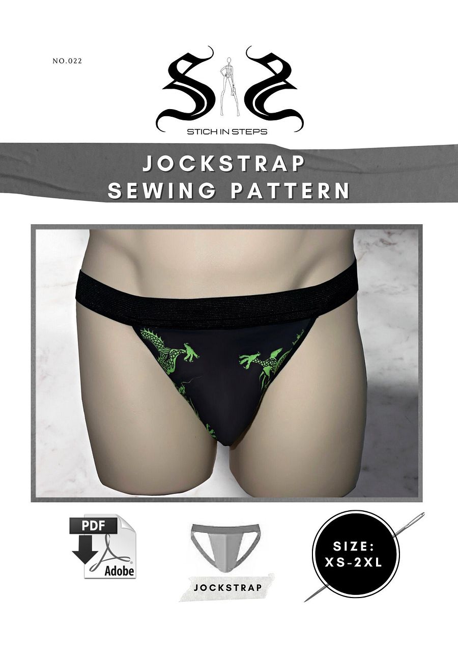 Men’s classic jockstrap - Sewing Pattern product image (7)