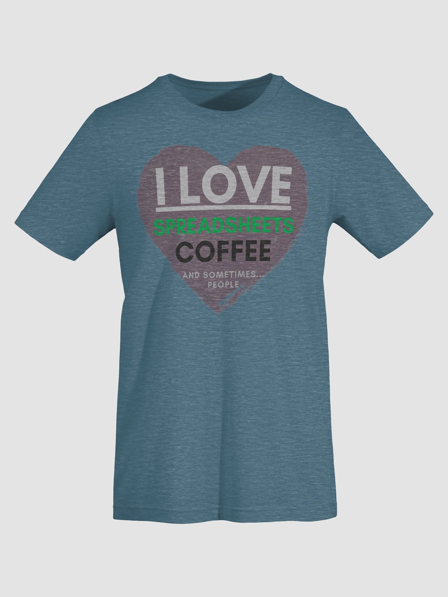 I Love Spreadsheets, Coffee, and Sometimes, People (Super-Soft Tee) product image (73)