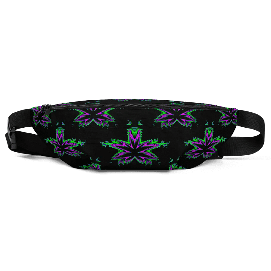 Weed 420 Fanny Pack, Cannabis Twisted Budz Bag, Pot Leaf Pattern Stoner Art Accessory product image (1)