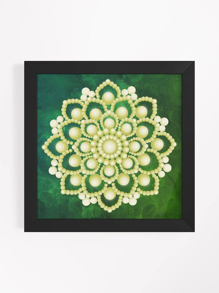 Yellow Flower Mandala Framed High-Quality Matte Poster product image (1)