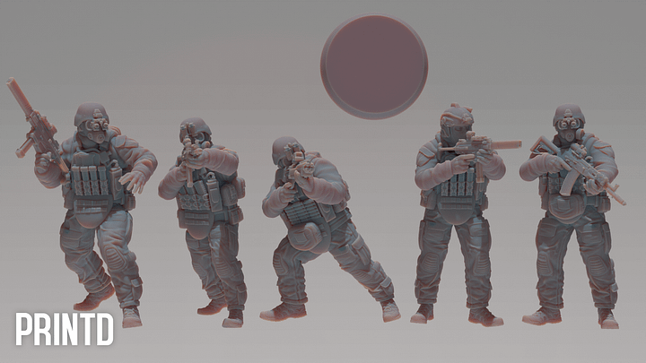 Apex Group PMC Grunts - Modern Warfare Wargame Resin Models Zona Alpha product image (2)