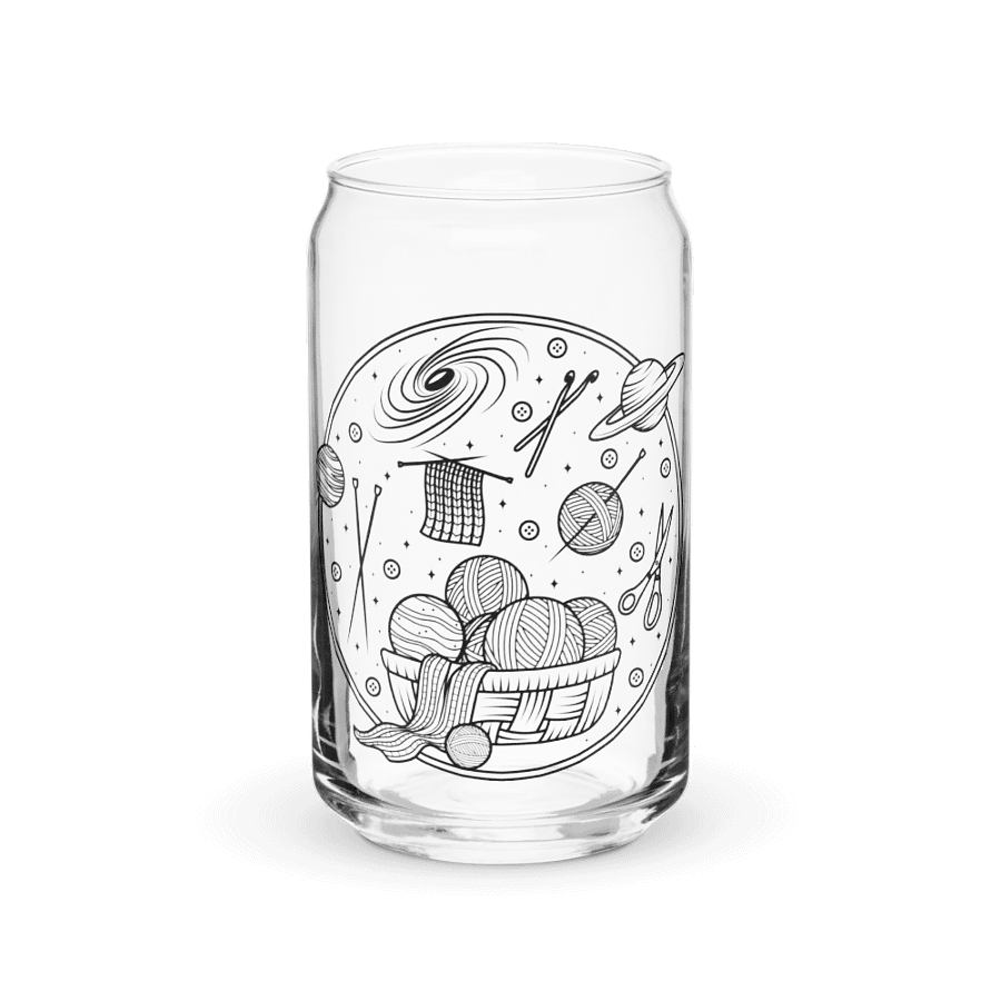 Yarn in Space Soda Can Shaped Glass product image (1)