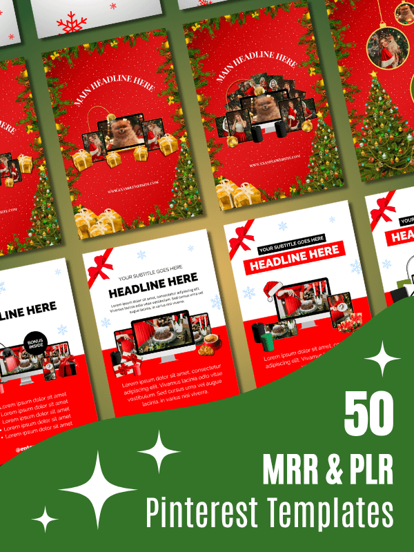 MRR/PLR Pinterest Christmas Templates product image (1)