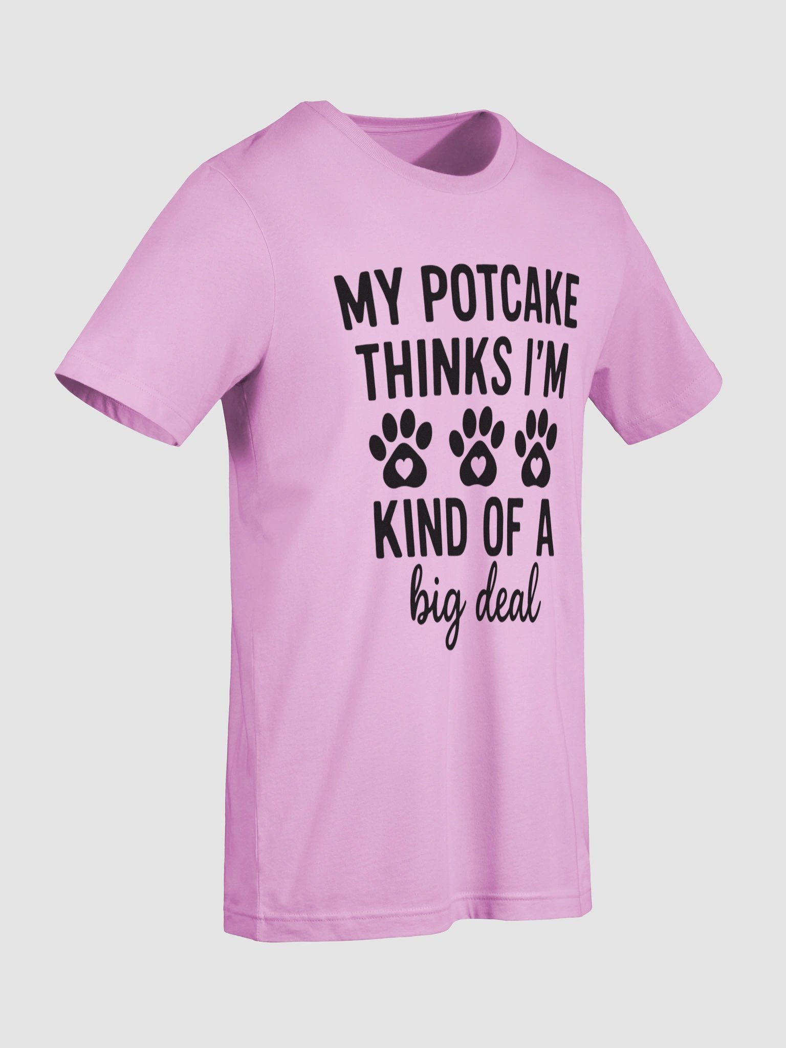 "My Potcake Thinks I'm a Big Deal" Dog T-Shirt - Funny Potcake Parent Tee product image (9)