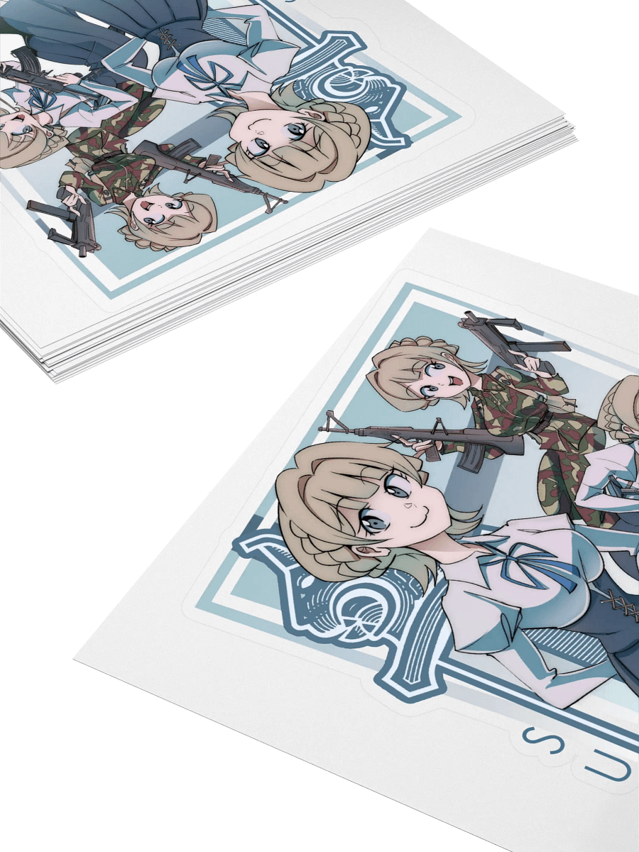 Suomi Finnish Girl Illustrated Sticker product image (4)