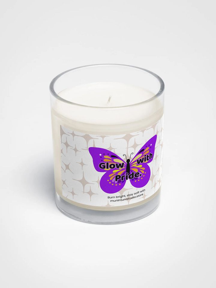 Glow with Pride – Yellow-Orange Butterfly Soy Candle product image (2)
