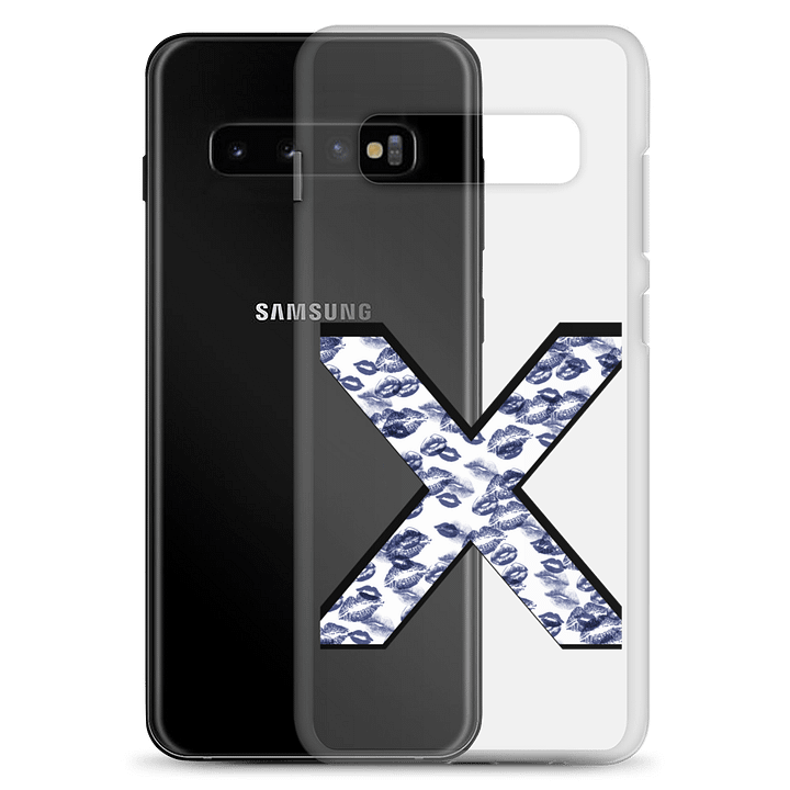 White X Dark Blue Lipstick Kisses Phone Case S product image (2)
