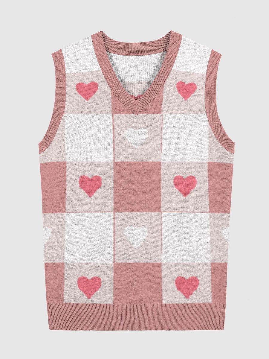 TeddyChan Plaid Vest - Pink product image (5)