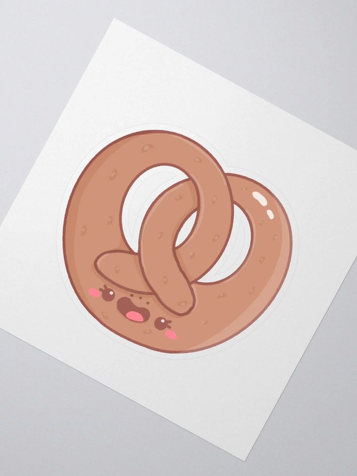 Cute Kawaii Chunky Pretzel Kiss Cut Sticker product image (1)