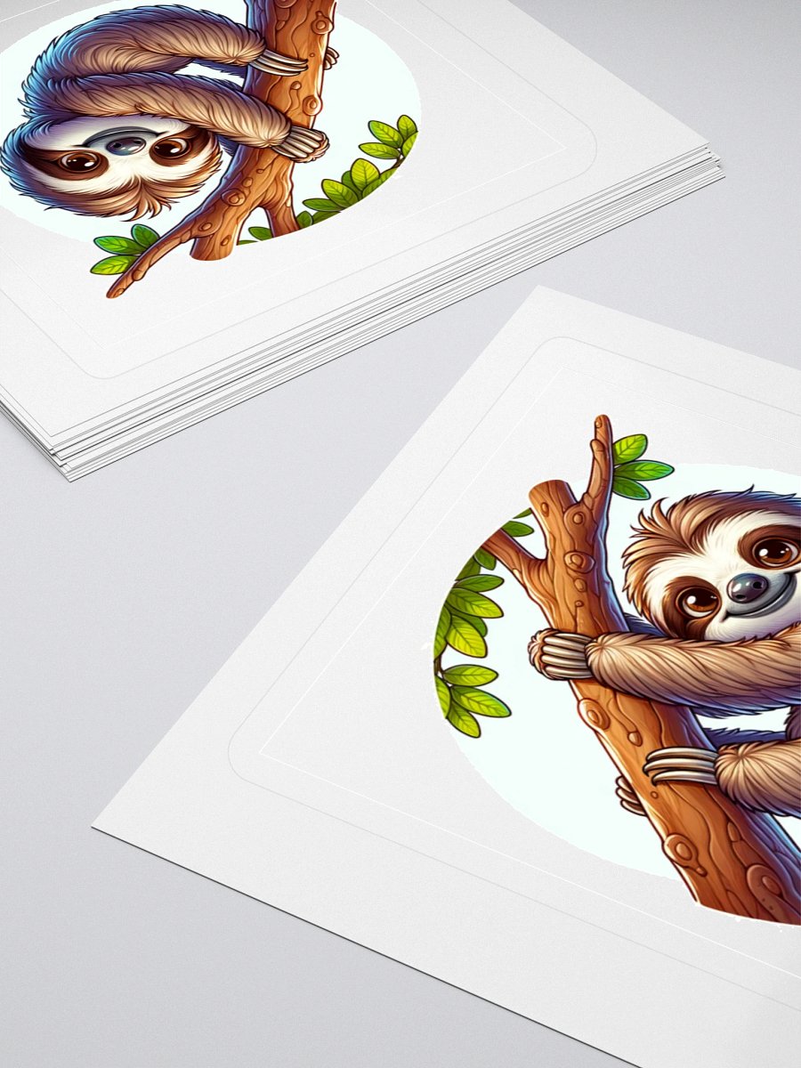 Smiling Sloth Kiss Cut Stickers product image (10)