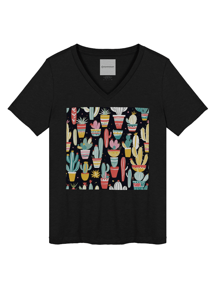 Cacti Garden V-Neck Tee product image (2)