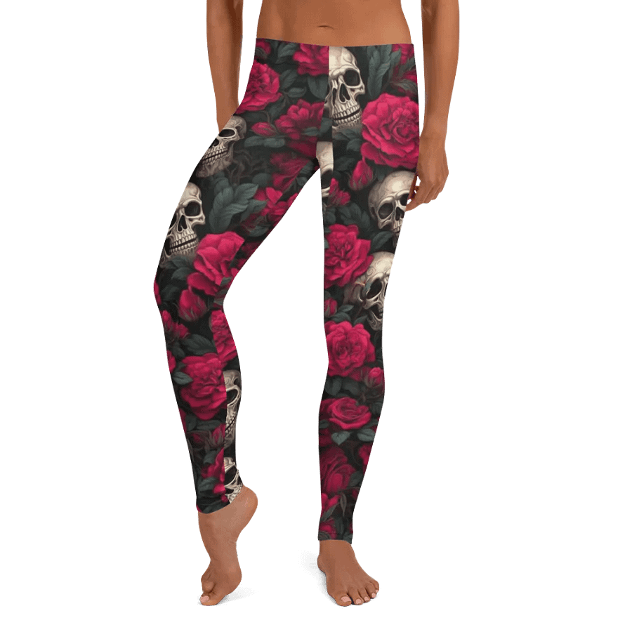 Leggings – Skulls and Roses Print for Edgy & Bold Style product image (9)