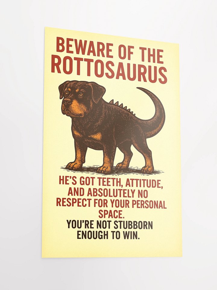 Beware of the Rottosaurus Poster product image (4)