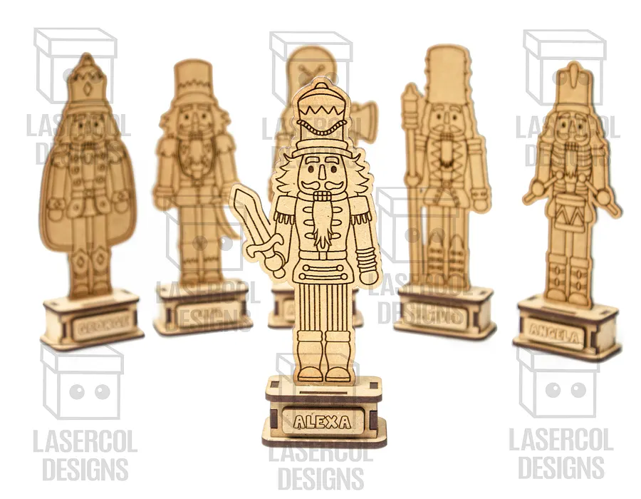Nutcracker Set (2 Sizes, 6 Styles) - Christmas Gift - Laser Cut Files product image (7)