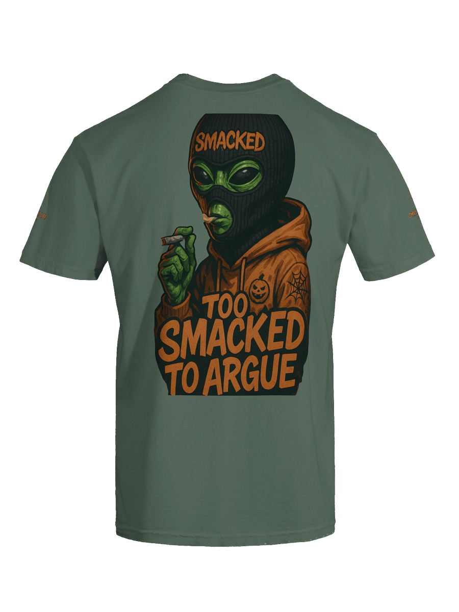 Too Smacked to Argue – Orange Alien in Ski Mask Unisex T-Shirt (Variety of Colors) product image (49)