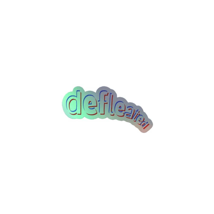 DEFLEATED holographic die-cut sticker product image (1)