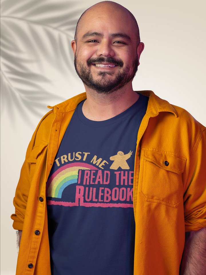 Trust Me I Read The Rulebook - Rainbow Board Game Host T-Shirt - Navy product image (1)