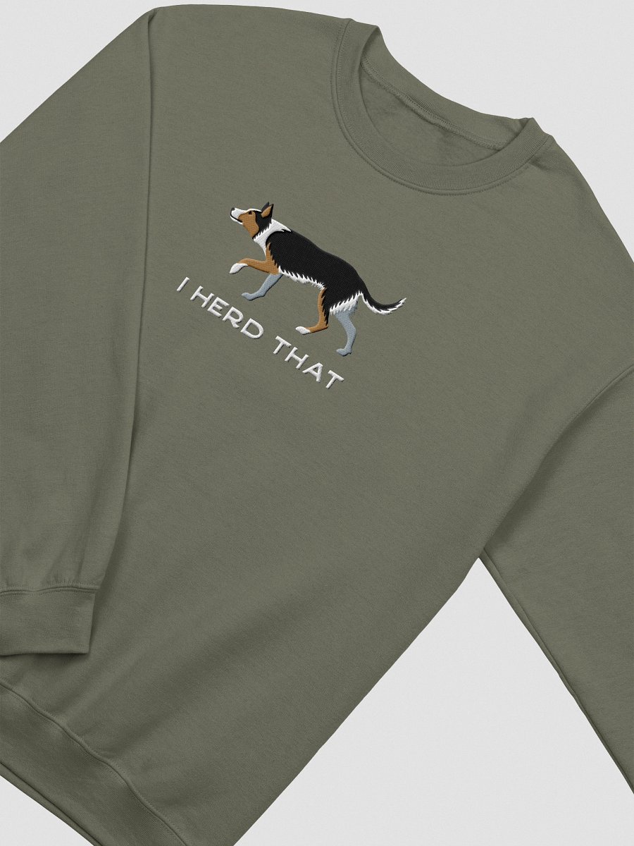 I Herd That Sweatshirt (Embroidered) of an Australian Koolie(Tricolor) product image (13)