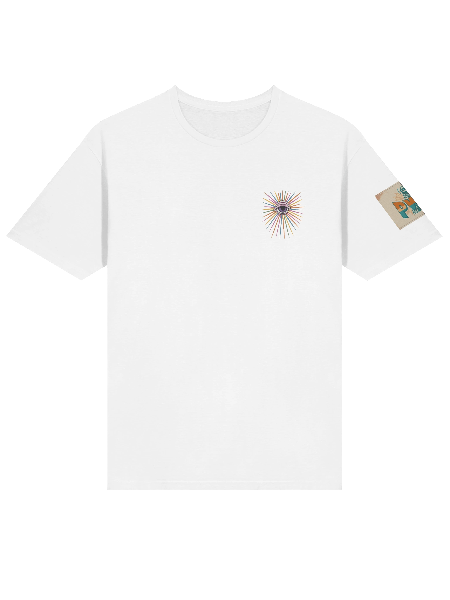 Unisex PWR Radiating Eye/Radio Tower White T-shirt product image (3)