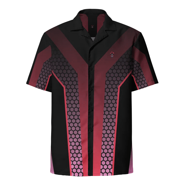 Black and Purple Blessed by God Button-up Shirt product image (2)