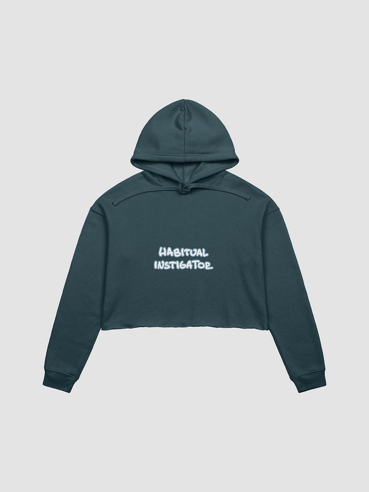 HABITUAL INSTIGATOR (lined design, #709AAF) fleece cropped hoodie product image (2)