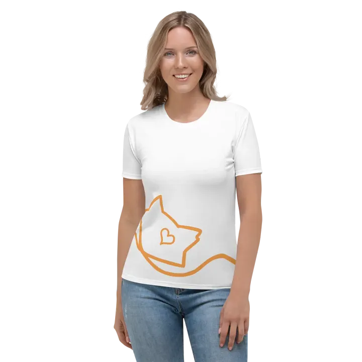 Mellow Ribbon - Women's T-Shirt (White+Orange) product image (1)