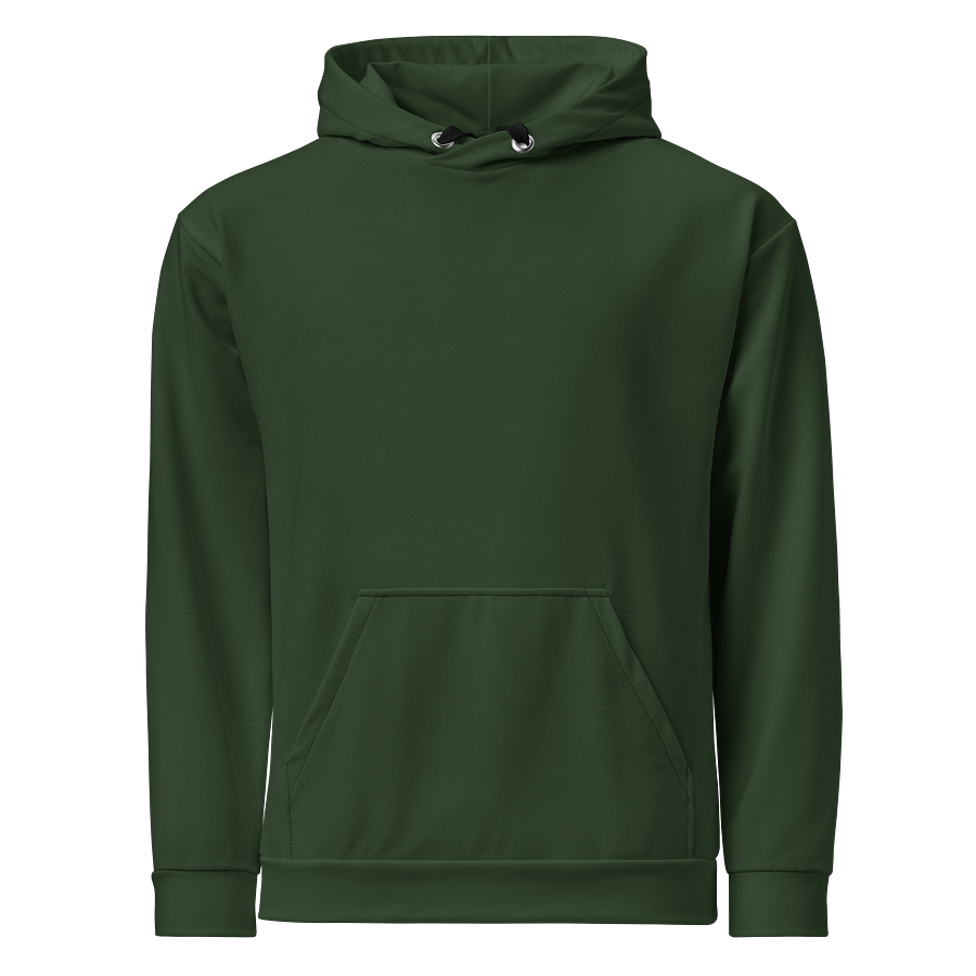 Colorado Pine Green Solid Color Eco Friendly Pullover Unisex Hoodie product image (1)