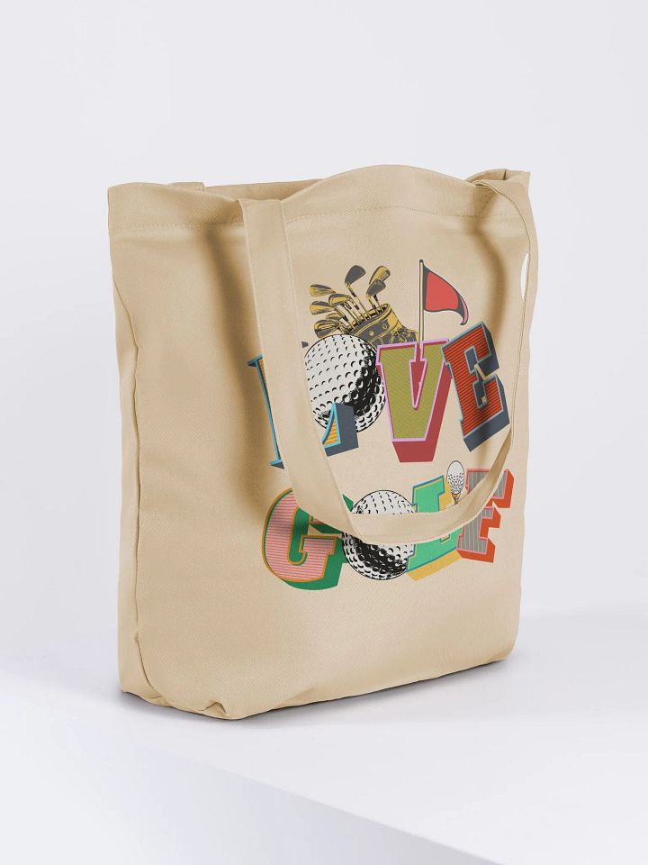 Love Golf Block Letter Eco-Friendly Tote Bag product image (1)