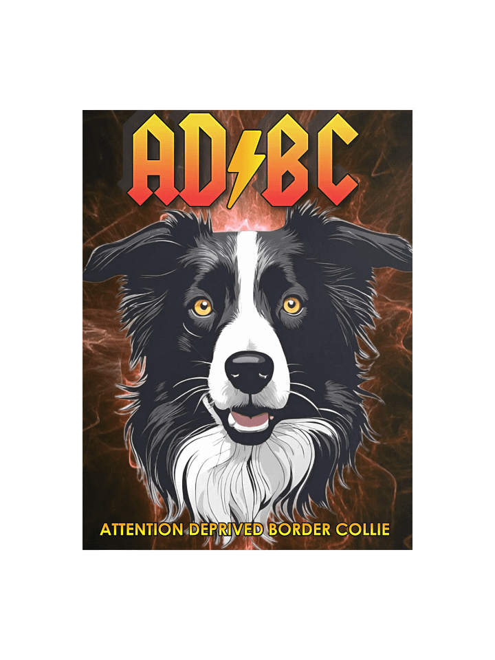 AD/BC Attention Deprived Border Collie Rock 'n' Roll Poster product image (1)