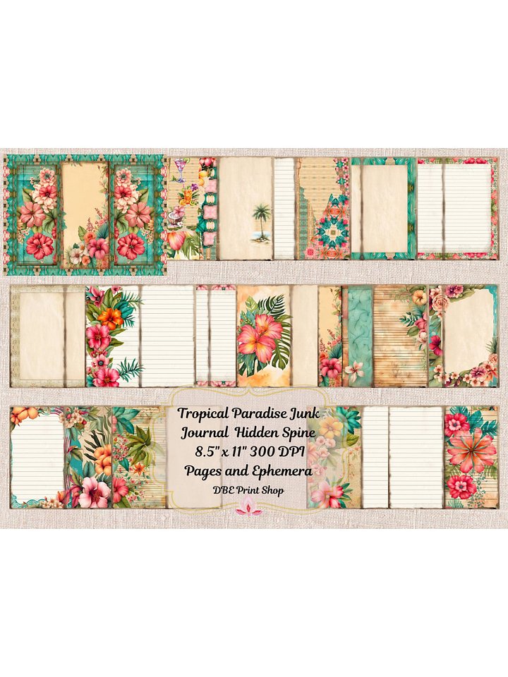 Tropical Paradise Travel Junk Journal w/Hidden Spine product image (2)