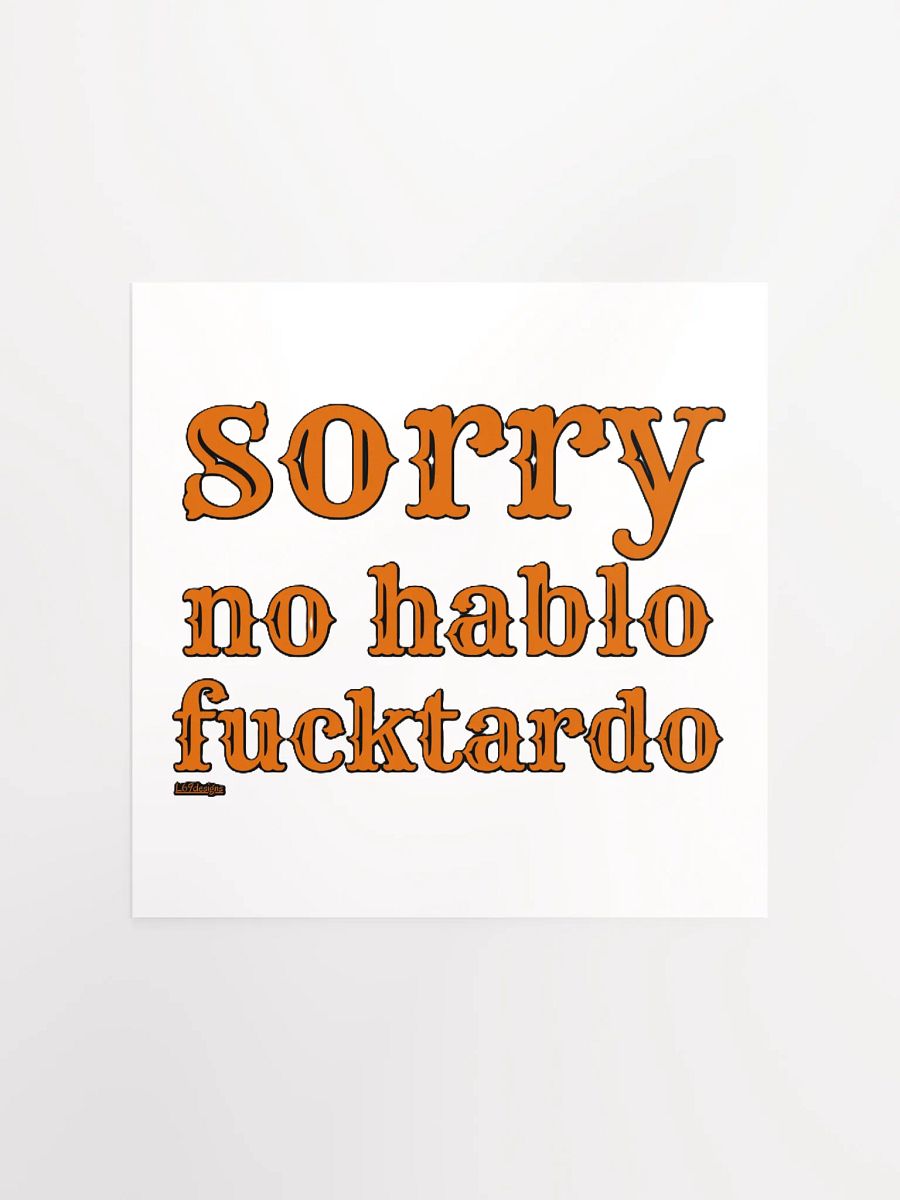 SORRY, NO HABLO FUCKTARDO product image (5)