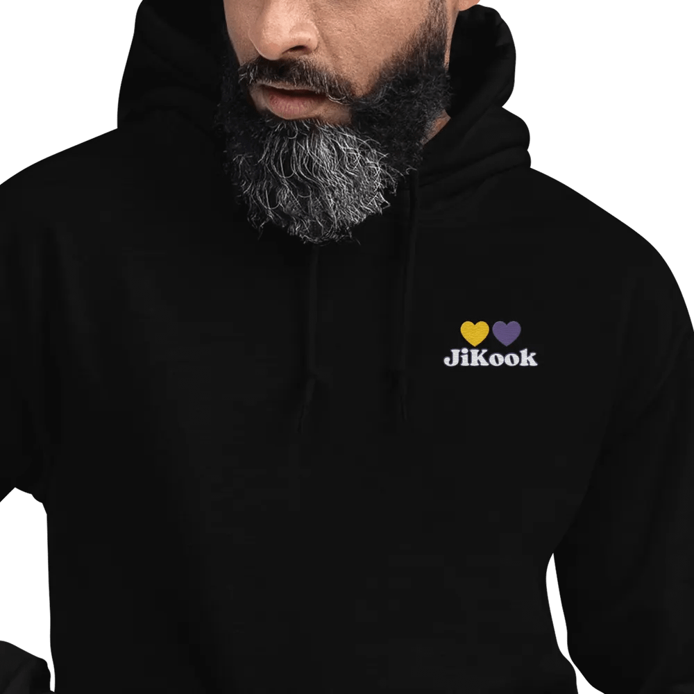 Purple and Gold hearts JiKook embroidered hoodie product image (9)