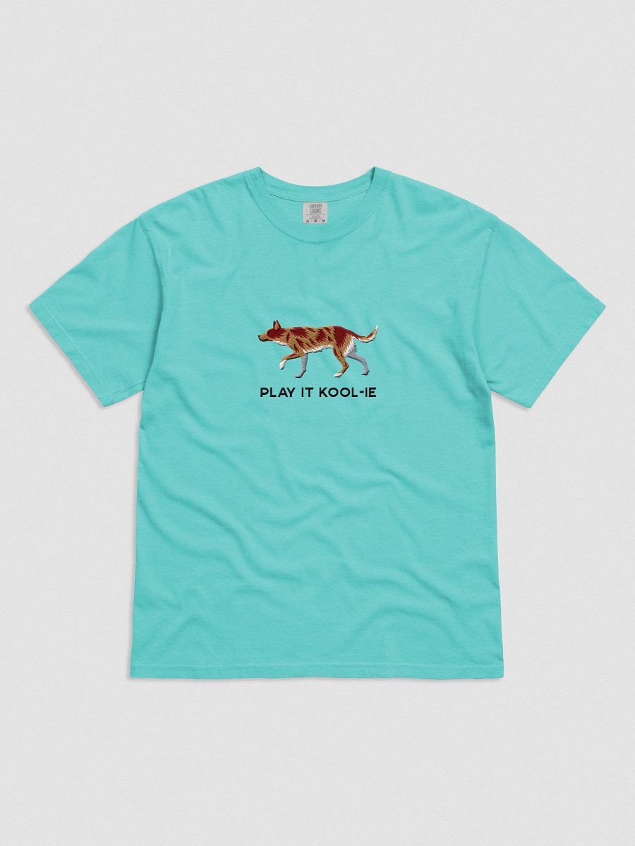 Play It Kool-ie T-Shirt(Embroidered) of an Australian Koolie(Red Merle) product image (41)