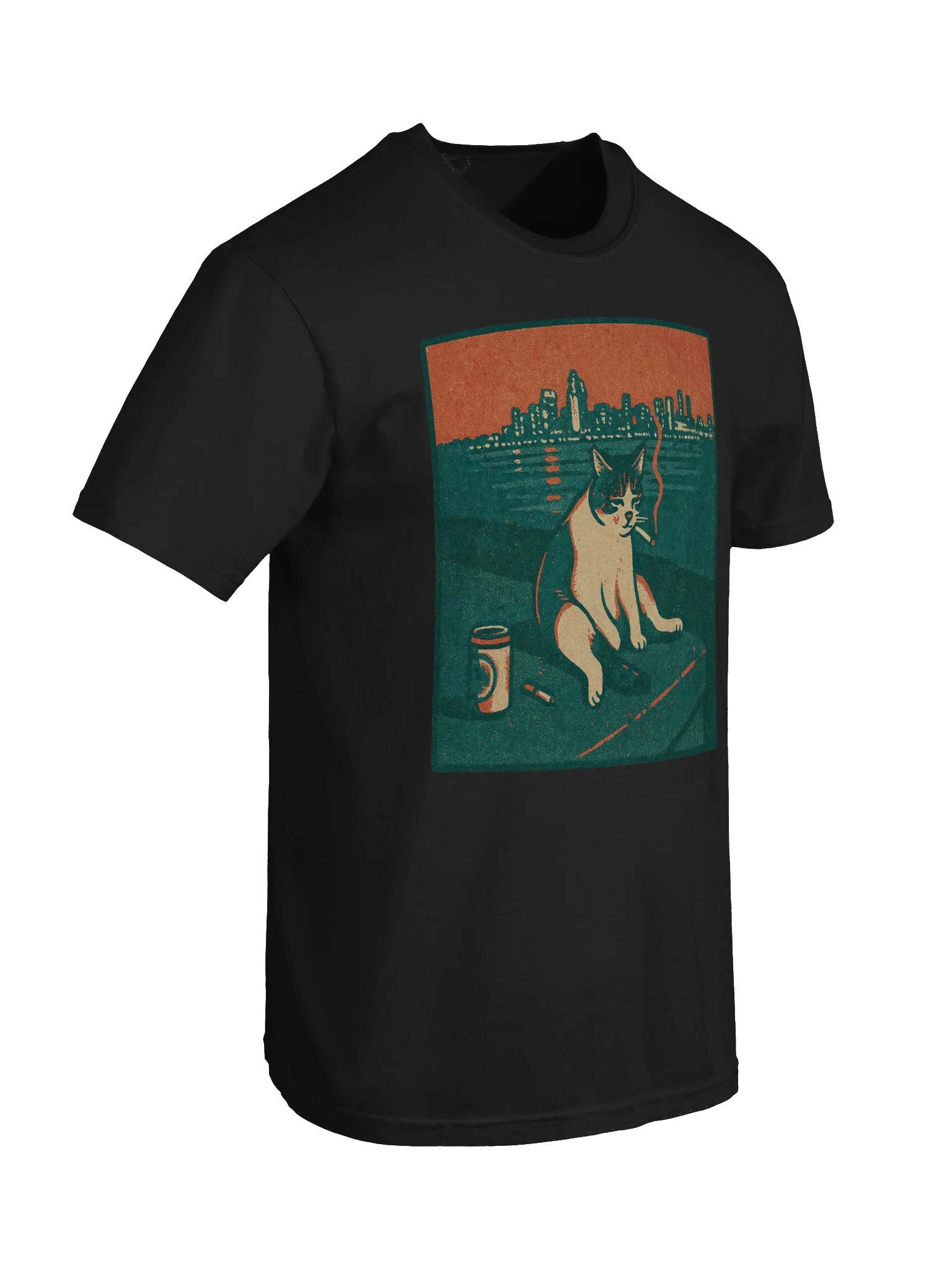 Cigarette Kitten Funny Smoking Cat Meme Stupid Brainrot T-Shirt product image (106)