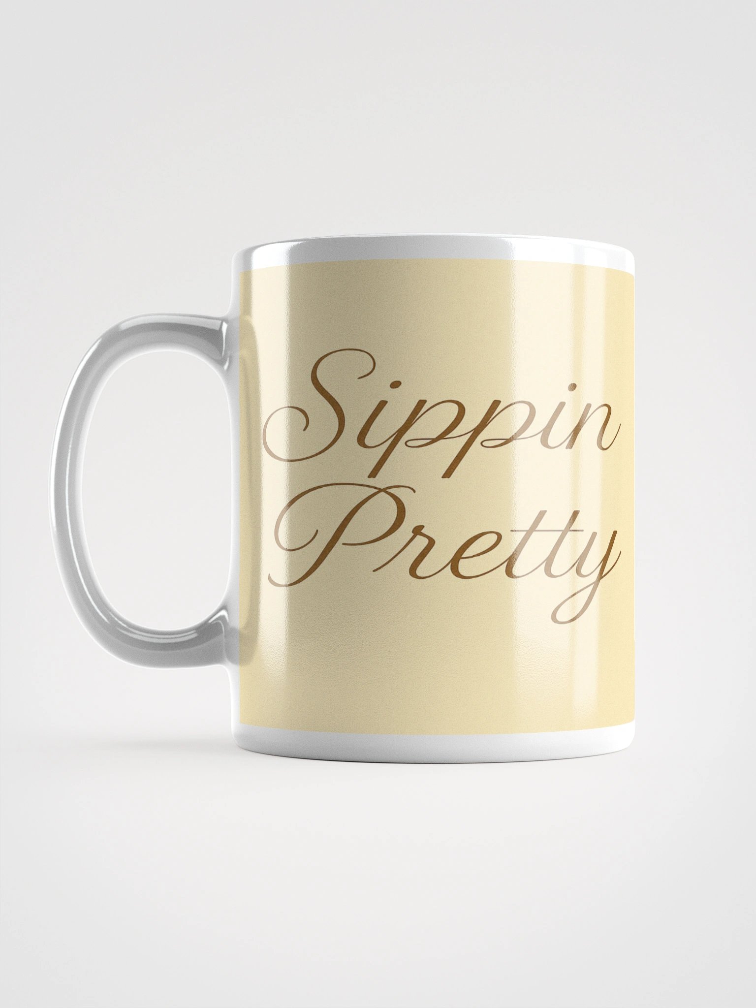 Sippin Pretty Yellow White Glossy Mug product image (18)
