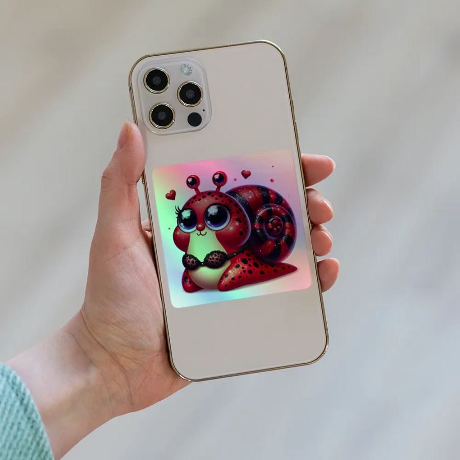 Ladybug Snail Holographic Sticker Set product image (8)