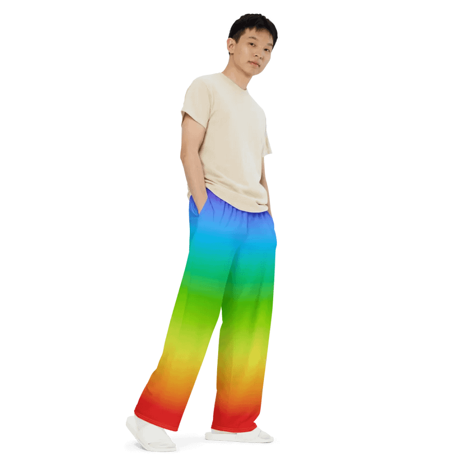 Rainbow Unisex Wide Leg Pants product image (7)