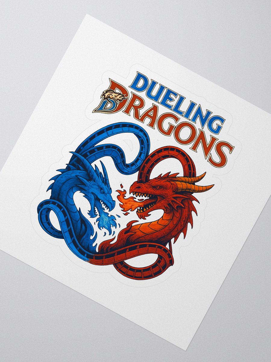Dueling Dragons Kiss Cut Stickers product image (2)