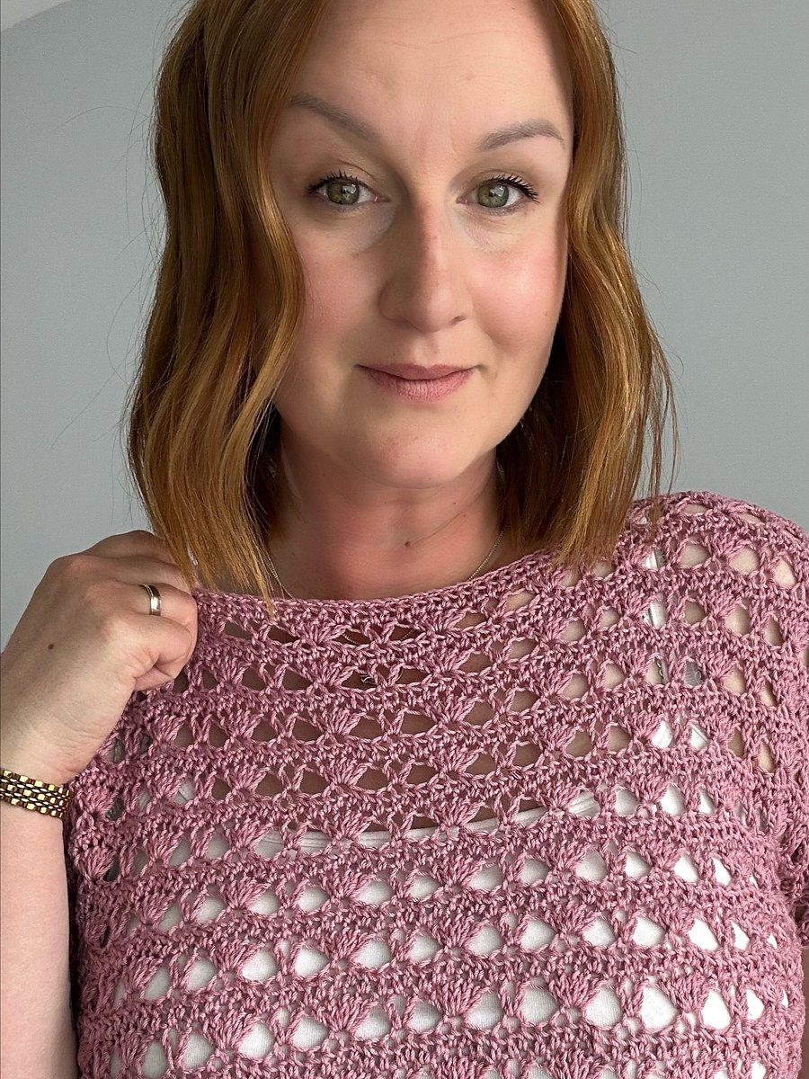 Ruby Lace Crochet T-shirt /crochet summer top/ product image (8)
