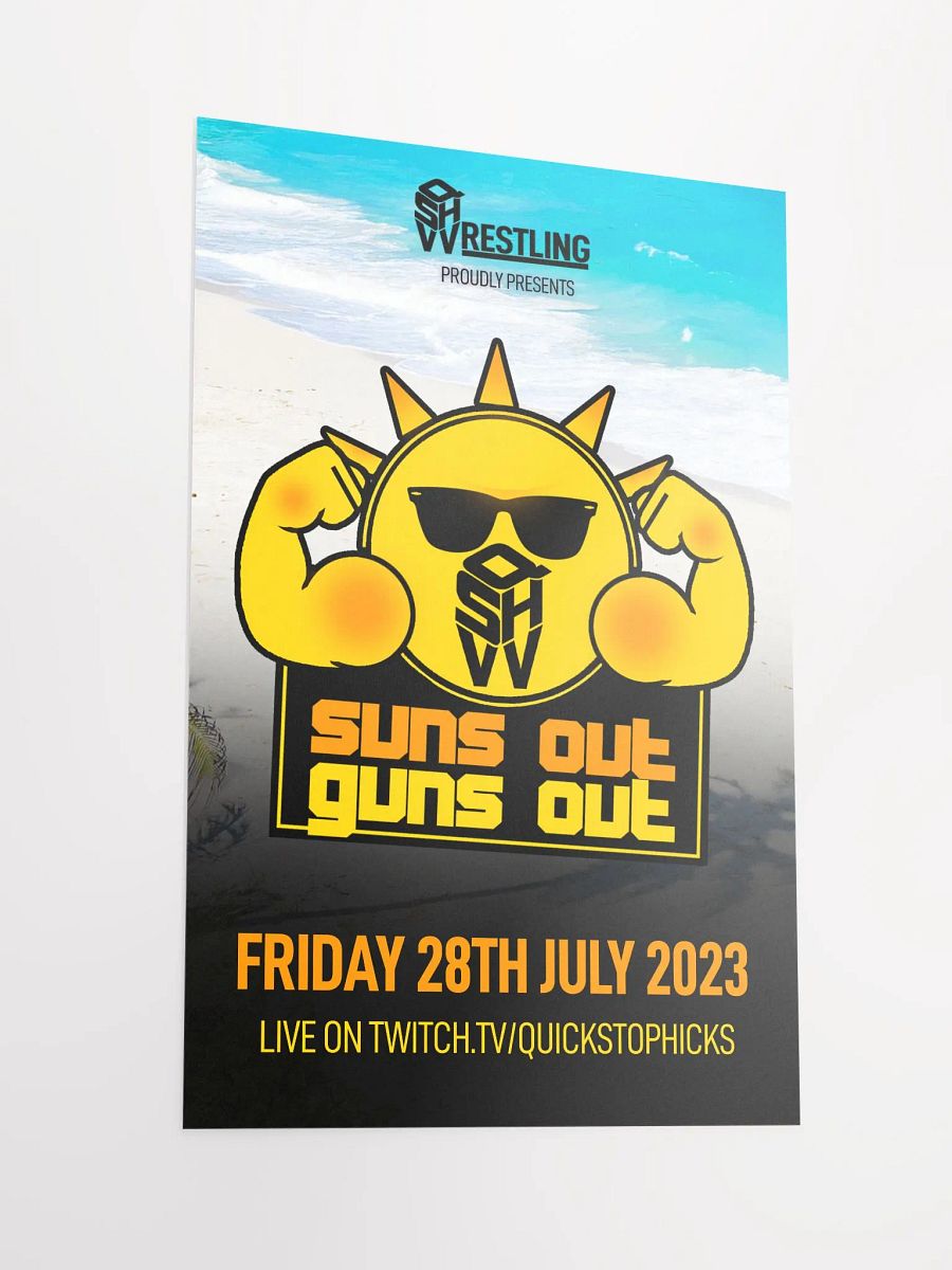 QSHW SUNS OUT GUNS COMMEMORATIVE POSTER product image (2)