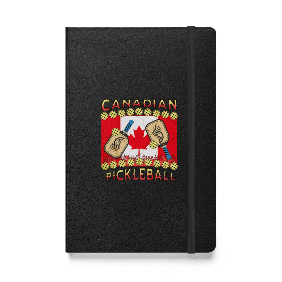 Canadian Flag Pickleball Flaming Hardcover Notebook product image (1)