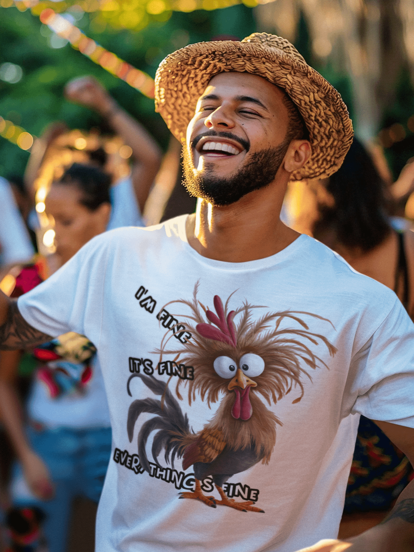 I'm Fine It's Fine Rooster T-Shirt product image (1)