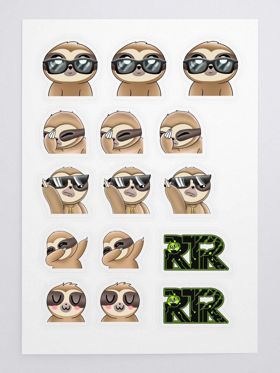 RTR Cool Sloth Sticker Sheet product image (3)