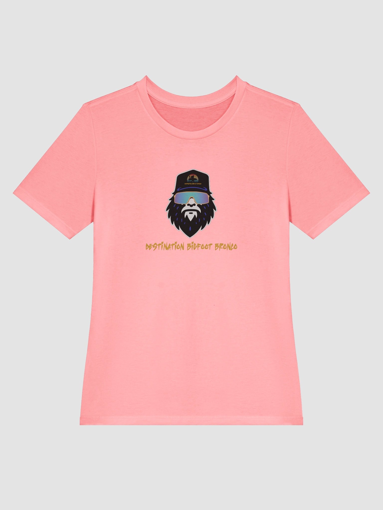 Destination Bigfoot Bronco Bigfoot Logo Bella+Canvas Women's Supersoft Relaxed-fit T-Shirt (Pink) product image (3)